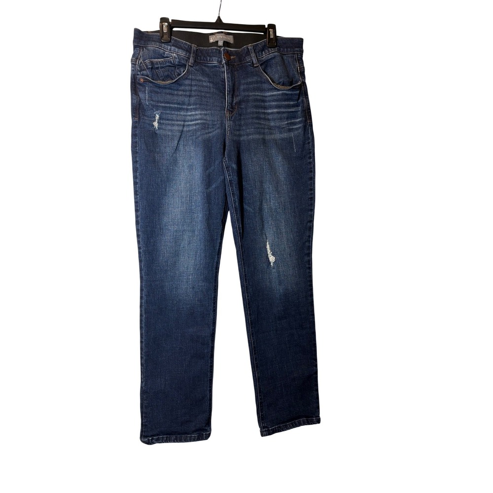 Wit & Wisdom Ab-solution Straight Leg Jeans Dark Wash Blue Size 14